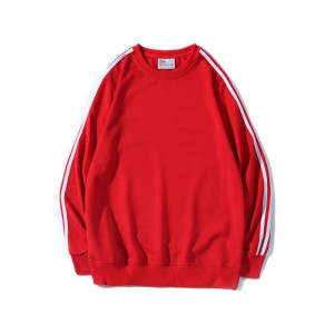 Unisex Sweatshirt Cotton Side Stripe Blank OEM Fashion Wholesale