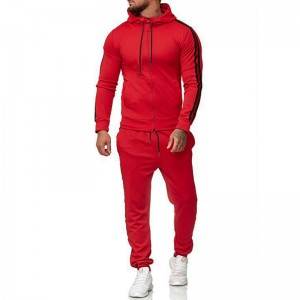 Track Suit Men Side Stripe Sports Wear Blank Cotton Polyester Unbranded