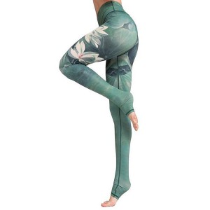 Women Printed Yoga Pants Leggings Training Sport Workouts Foot Fitness Pants