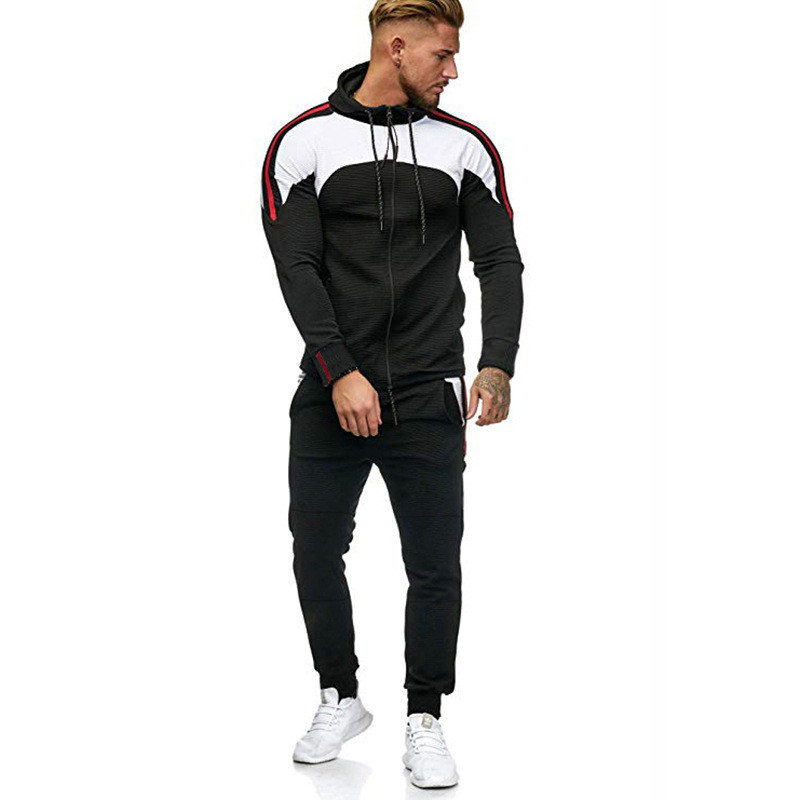 Hot Selling for Zip Sports Bra -
 Men Track Suit Zip Up Hoodie Fall Sport Jogging Gym Wear – Westfox