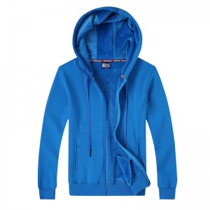 Wool Hoodies Zip Up Sweatshirt Fleece Thick Winter Blank Custom Logo