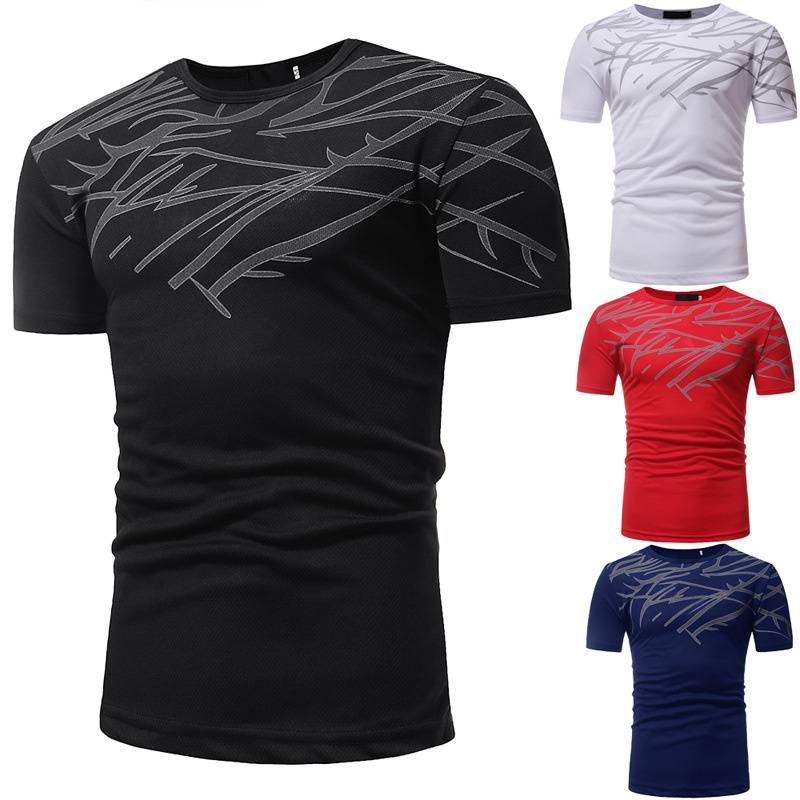 Hot sale Gym Hoodies -
 Mesh Printed T Shirts Short Sleeve Mens New Version Cheap Price Factory – Westfox