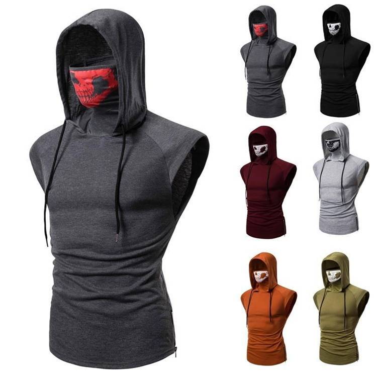 PriceList for Hoodie Jacket Men -
 Faced Mask Hoodies Sleeveless Plain Blank T Shirt Summer Brand Supplier – Westfox