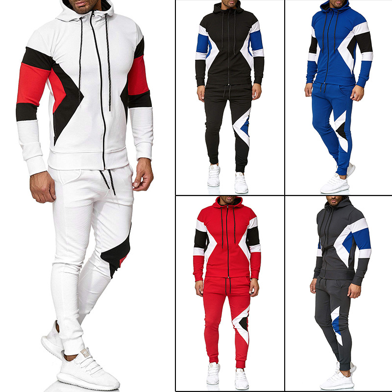 Mens Tracksuit American Size Hoodies Joggers Assorted Colors Autumn Winter Factory Featured Image