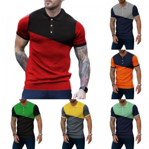 Polo T Shirt Men Two Tone Golf Sports Summer Custom Logo Low MOQ New Arrival Supplier