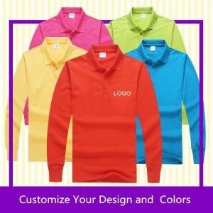 Unisex Polo Shirt with Screen Printing Customized Advertise Uniform Cotton Polyester