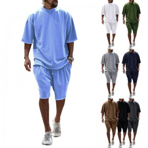 Men Sports Suit Two Pieces Set Loose Summer Nylon Private Label New Arrival