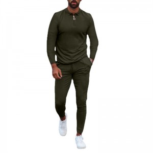 Polo Tracksuit For Men Polyester Cotton Long Sleeve Oversized Cheap Price