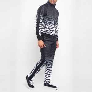 Men Jogging Suits Printed Winter Jacket Sets Sports Autumn Slim Fit Two Pieces New Design Clothes