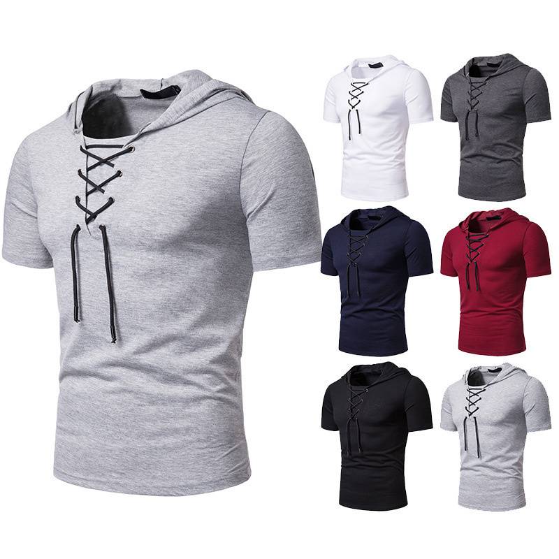 Factory best selling Mens Customised Hoodie -
 Drawstring Hoodies Men Summer Short Sleeve Thin Streetwear Plain Blank – Westfox