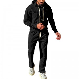 Tracksuit For Men Sportswear Jogging Suits Jacquard Plaid Blank Customized Logo