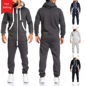 Warm Jumpsuit Men One Piece Home Wear Nightwear Fleece Pajamas Hoodies Onesies Sleepwear Supplier