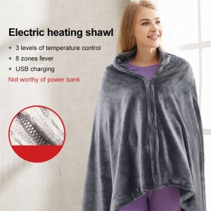 Electric Blanket Home Outdoor USB 5V Coral Fleece Heating Shawl Soft Washable Winter Wholesale