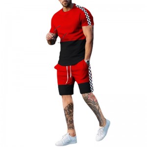 Men Tracksuit Summer Big And Tall T Shirt Shorts Top Quality Running Slim Fit Factory