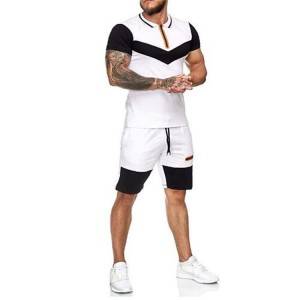 Polo Shirt and Shorts Set Two Piece Zipper Men Sports Fashion Summer Factory