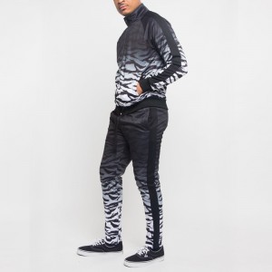 Men Jogging Suits Printed Winter Jacket Sets Sports Autumn Slim Fit Two Pieces New Design Clothes