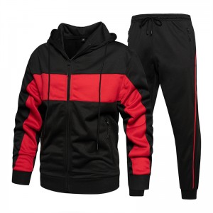 Mens Tracksuits Sweatsuits Two Pieces Training Gym Zip Up Hoodies Joggers Custom Logo