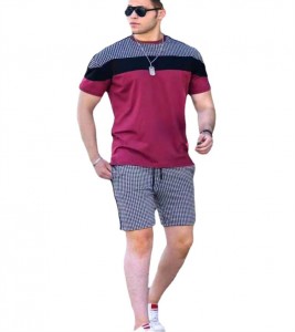 Summer Tracksuit For Men Casual Short Sleeve T Shirt And Shorts Ice Silk Hot Selling