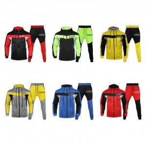 Men Track Suits Sweatsuit Set Running Cheap Slim Fit Fleece Adult Zipper Up Brand Factory