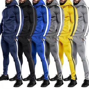 Men Sports Suits Hoodies Sweatpants Set Sportswear Running Jogging Two Piece Winter Custom
