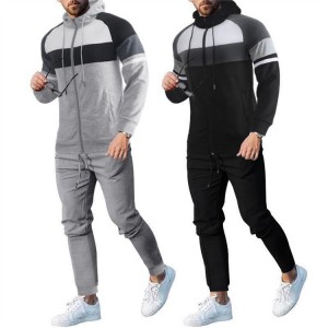 Men Tracksuit Wholesale Winter Hoodie Joggers Stripe Casual Quick Dry New Arrival Sportswear Factory