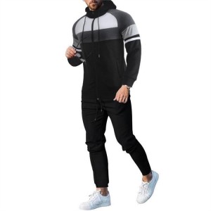 Men Tracksuit Wholesale Winter Hoodie Joggers Stripe Casual Quick Dry New Arrival Sportswear Factory