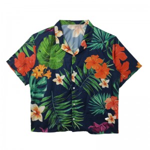 Shirt And Shorts Set For Men Beach Tracksuit Hawaiian 2 Pieces Aloha Beachwear Printed Wholesale Custom