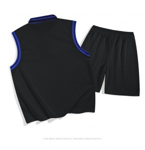 Men Casual Shorts Set Sleeveless Tracksuit Summer Two Pieces Bulk Wholesale