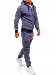 Sports Suits With Fleece For Men Custom Logo Two Piece Zip Hoodies Joggers Wholesale