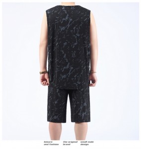 Tank Tops Shorts Set Sleeveless T Shirt Big Tall Plus Size Summer 10XL Printed Tracksuit   Factory