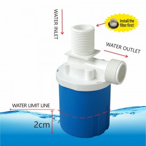 3/4”Inch Plastic Automatic Water Tower Top Inlet Float Ball Valve Control Valve For Water Tank