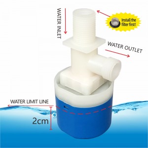 1/2 Inch Plastic automatic water tank float valve pond water level control valve