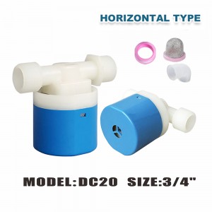 Automatic tank mount water level control valve plastic floating ball valve