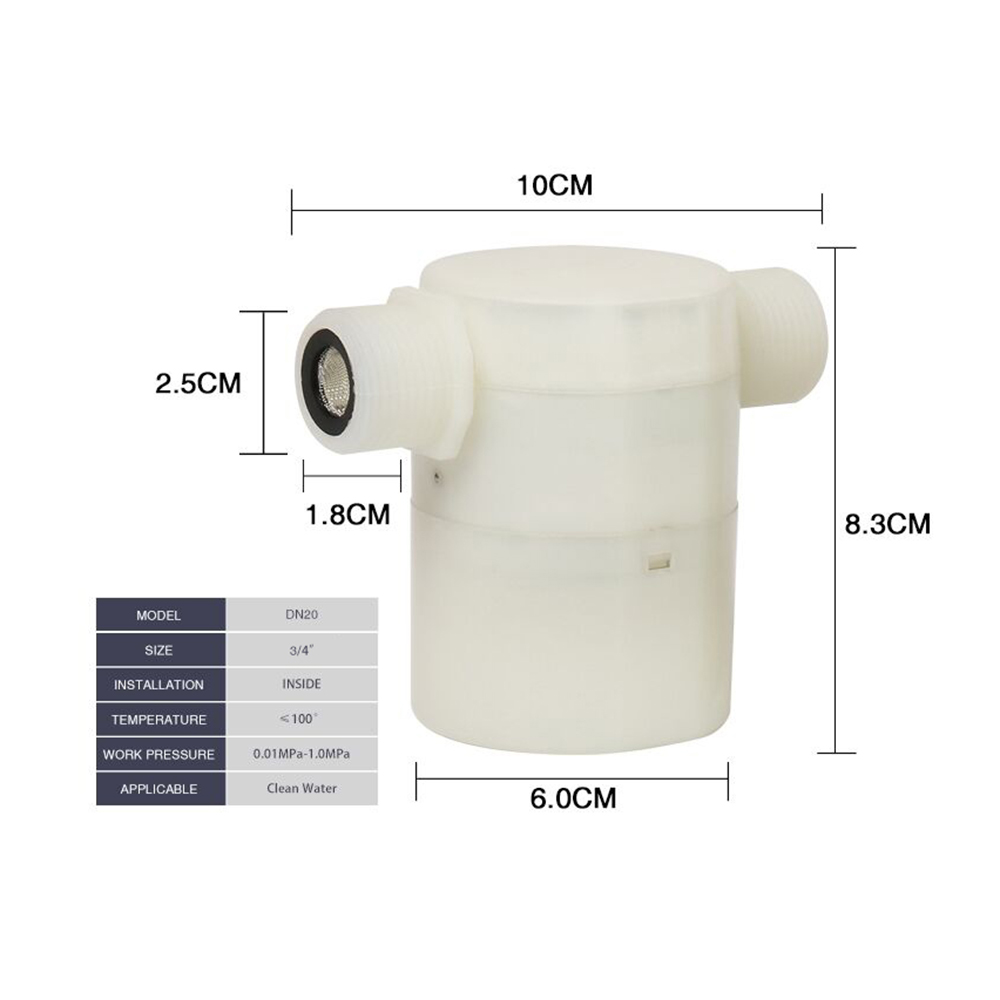 China Wholesale Mini Vertical Float Valve Factories - 3/4 inch inside type water tank  automatic water valve flow control blue plastic float valve – Weier