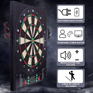 Electronic dartboard with 6 darts Innovative dart machine with German voice|WIN.MAX