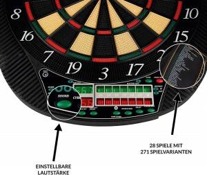 Bar Electronic Dart board incl 12 Soft Darts and Soft Tips| WIN. MAX