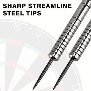 Steel Tip Darts Set with 3 Piece Darts,21/23 g Professional Steel Darts with Metal Tip | WIN.MAX