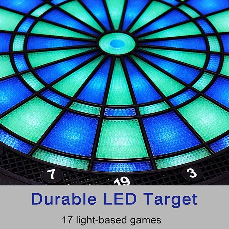 Factory Cheap Hot Darts - Illuminated Segments Light Based Games Electric Dartboard with 6 Soft Plastic Tip Darts | WIN.MAX – Winmax detail pictures