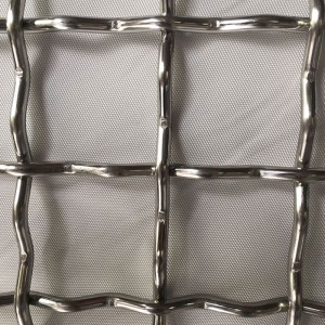 Обикновена тъкан от неръждаема стомана, поцинкована метална вибрираща решетка, гофрирана тъкана телена мрежа