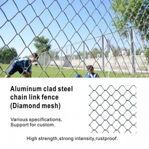 Factory price diamond wire mesh Aluminum clad s...