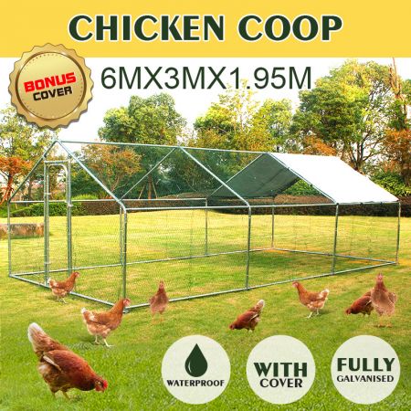 2x3x2m good quality metal chicken coops