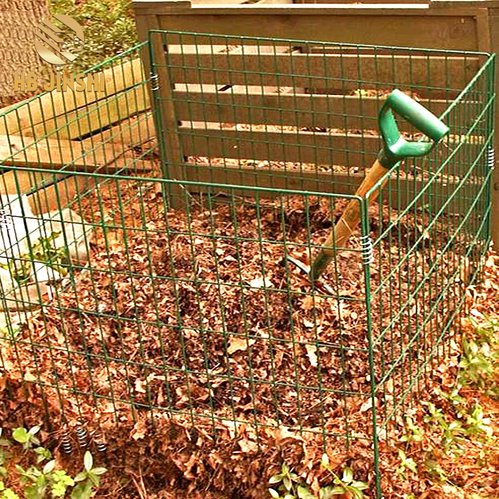 Green PVC powder coated Metal Garden Wire Tree basket Compost grid 90x90x70cm Featured Image