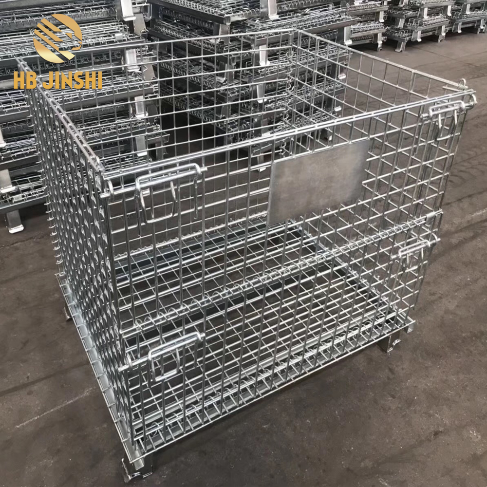 China wholesale Storage Cage - 1500x1000x900mm heavy loading weight Lockable Storage Roll Wire Mesh move supermarket Cage container with caster – JINSHI
