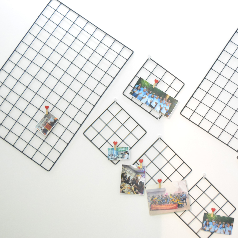 Living Room Wire Wall Grid Panel for Photo Display