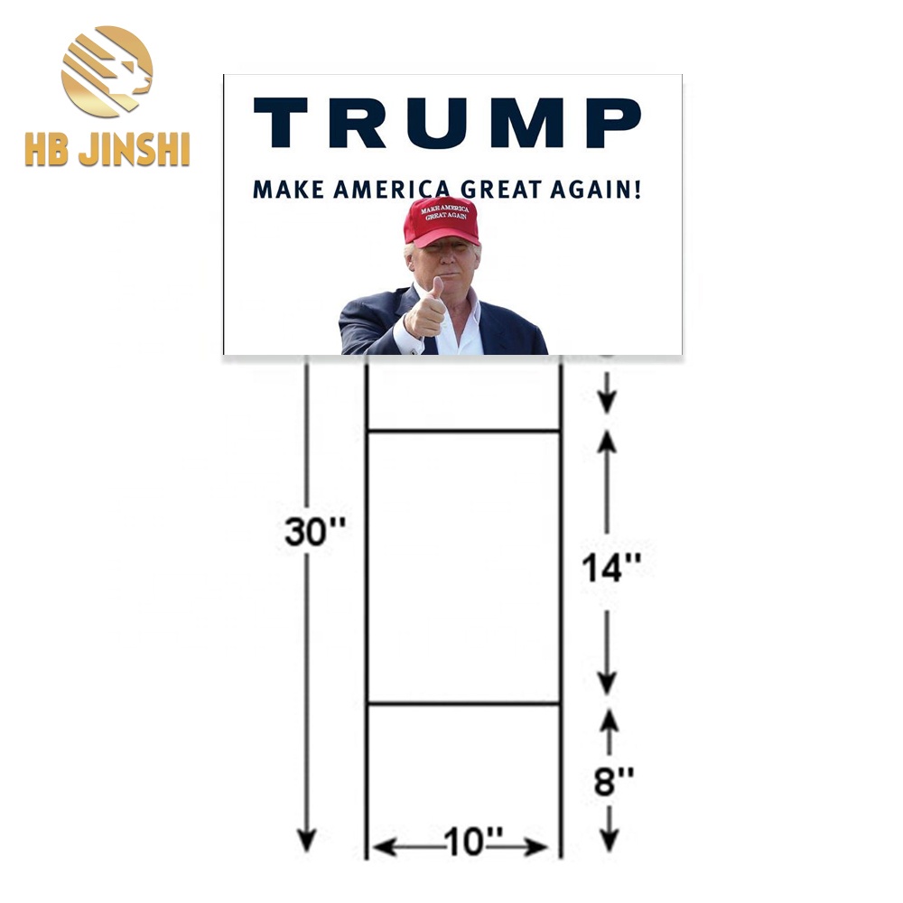 Competitive Price for Retractable Garden Gate - H Stake Wire Frames for Support US President Donald Trump Make America Great – JINSHI
