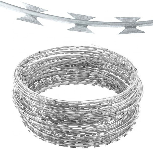 War Fencing Wire Outdoor Razor Barbed Helical Wire Roll