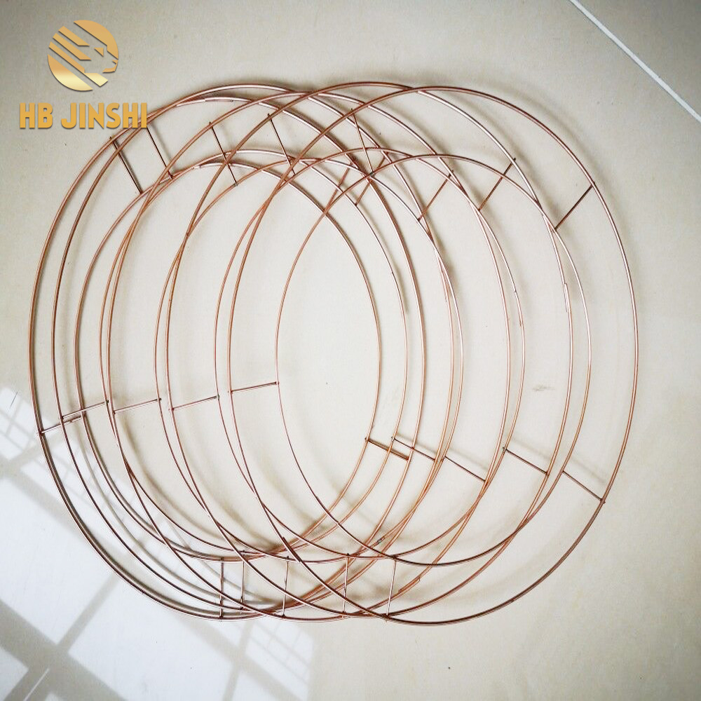 Copper plating 12 inch Wire Wreath Form with 4 Wire Ring