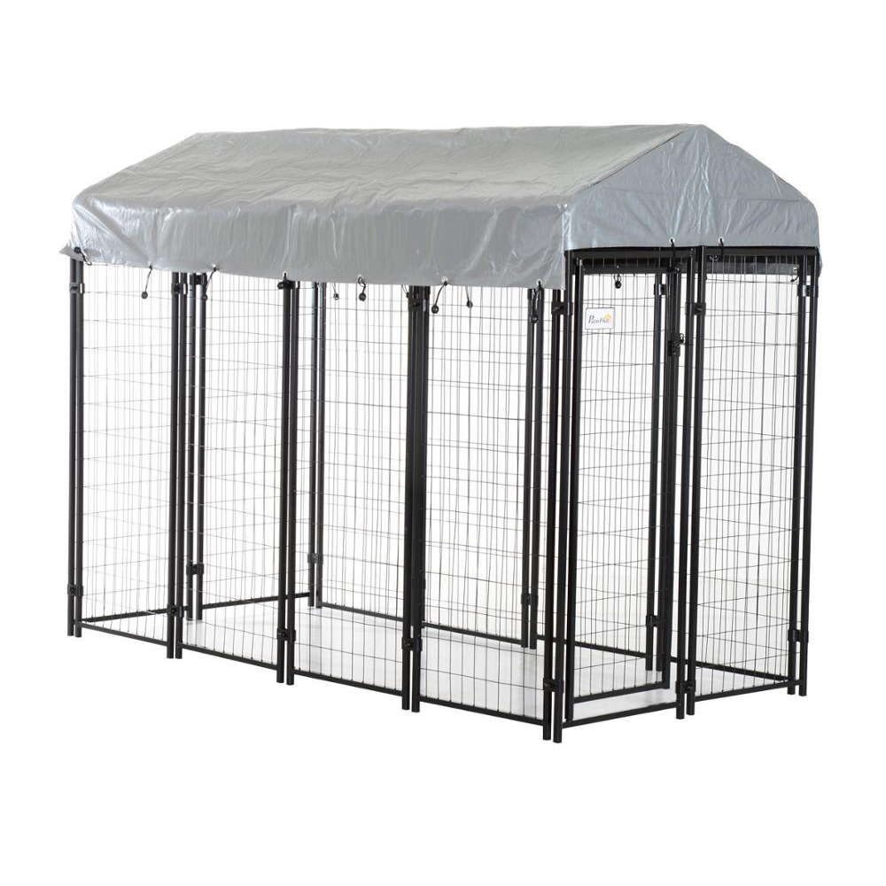 Dog Silver Welded Wire Kennel Panel Enclosure Kits