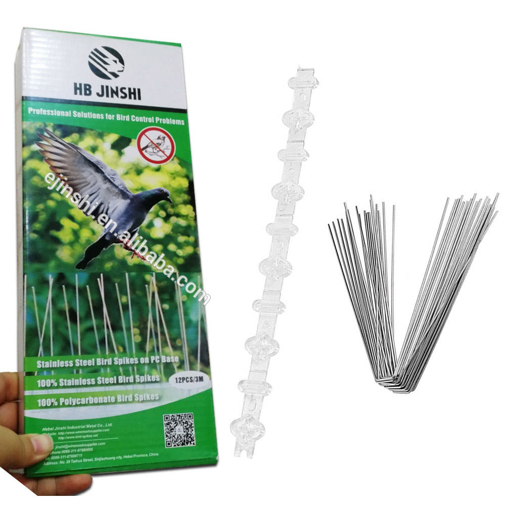 3m Pack PC Base and 304 Stainless Steel Unassembled Bird Control Bird Spikes