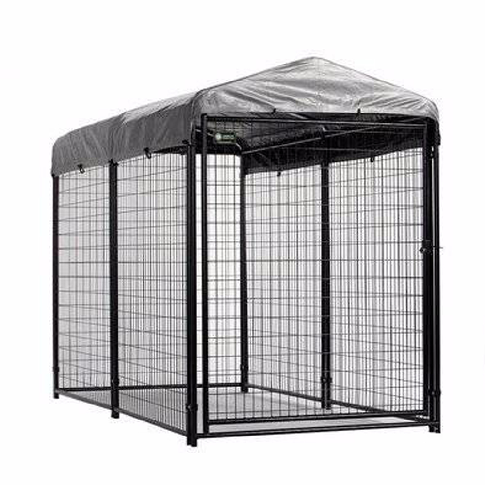 Black Large Welded Outdoor Dog Kennels Modular Dog Cages Playpen